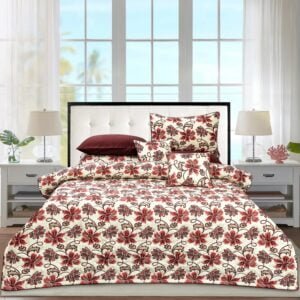 Red Floral Bedding