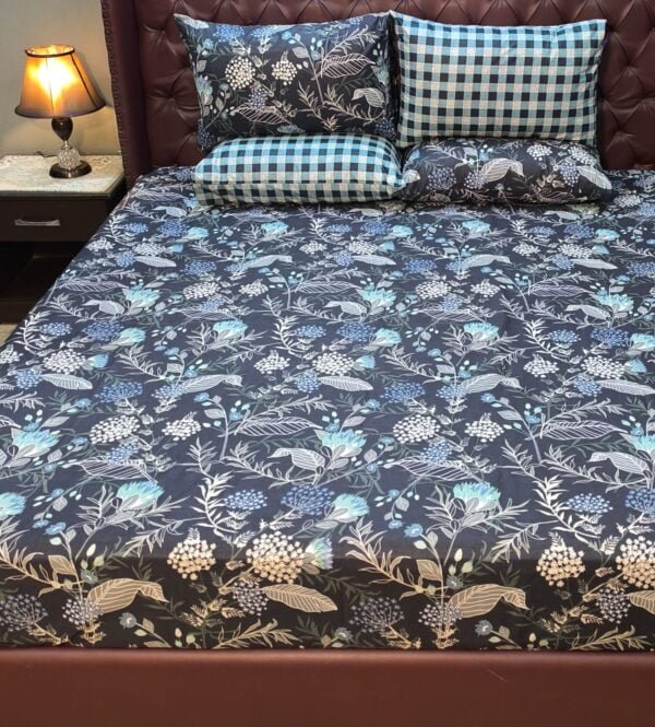 Blue Floral Themed Bedding