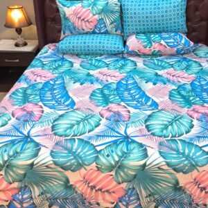 Pink Blue Tropical Themed Bedding