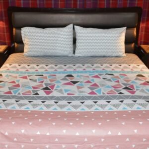 Pink Grey Abstract Bedding