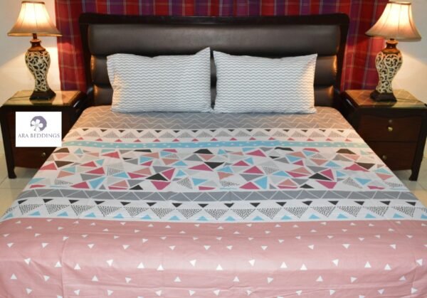 Pink Grey Abstract Bedding