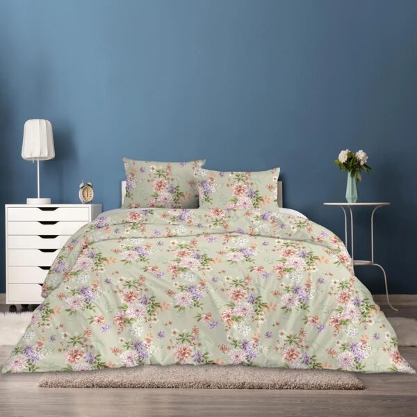 Green Floral Bedding