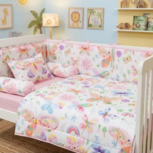 Pink Butterflies Cot Set