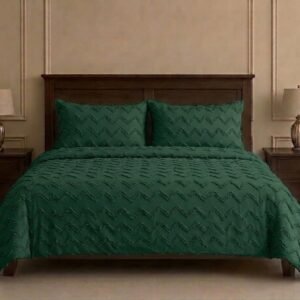 Dark Green Jacquard Design