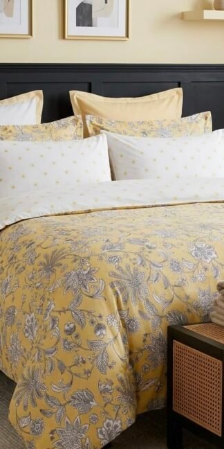 Yellow Grey Floral design